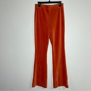 ARIZONA JEAN CO Junior Pants High Rise Flare Soft Corduroy Orange Size Large NWT